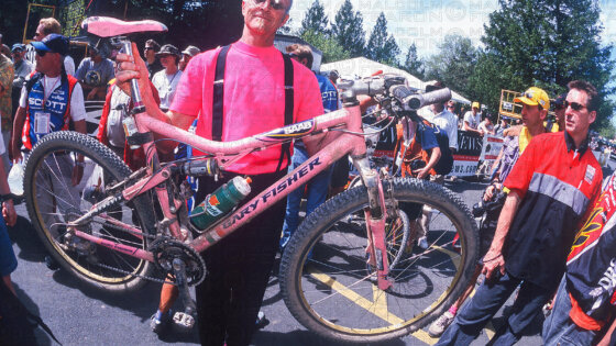 ©Malcolm Fearon - GARY FISHER WITH PAOLA PEZZO SUGAR BIKE GENERAL VIEW NAPA VALLEY, USA. TISSOT MOUNTAIN BIKE WORLD CUP 2000