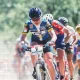 ALISON DUNLAP LEADS AT THE START OF THE WOMENS RACE GENERAL VIEW MADRID, SPAIN. DIESEL WORLD CUP 1999
