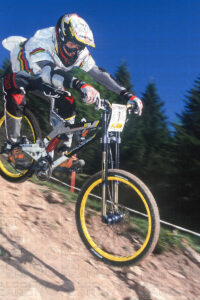 ©Malcolm Fearon - NICOLAS VOUILLOZ TRAINING LES GETS, FRANCE. TISSOT MOUNTAIN BIKE WORLD CUP 2000