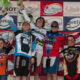 GROS-MOSELEY-CHAUSSON, PODIO ALPE D'HUEZ 2003 WORLD CUP DH WOMEN