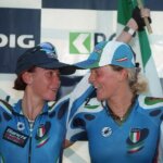 Podio Mondiali 1997 Chateau d'oex MTB Paola Pezzo e Nadia De Negri
