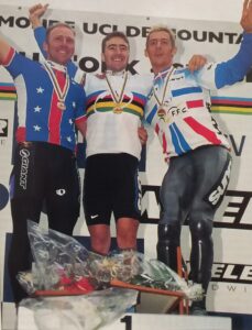 Podio John Tomac, Nicolas Vouilloz, Cédric Gracia 1997 Chateaux d'Oex