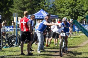 EVA LECHNER IN THE FEED ZONE, MONDIALI 2012
