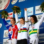 FENIAK-SEAGRAVE-BEECROFT, PODIO MONDIALI 2012 LEOGANG DH JUNIOR WOMEN