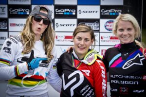 Atherton-Ragot-Hannah, podio world cup DH Windham 2014
