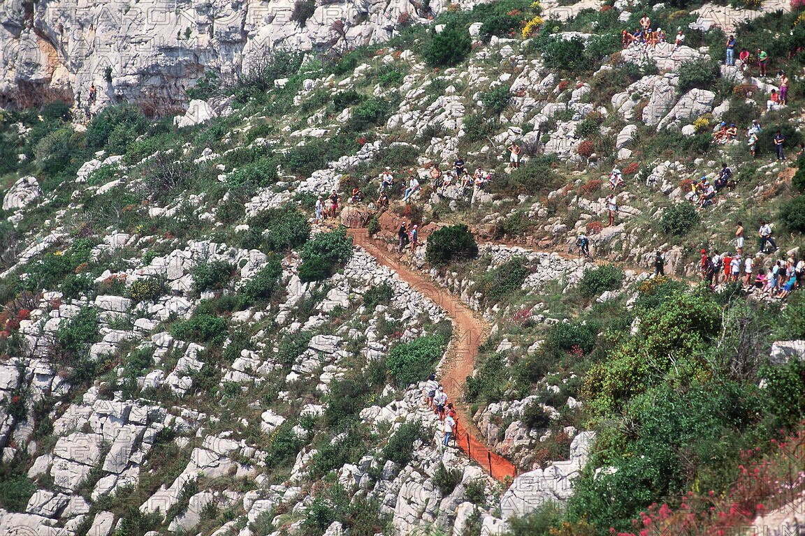GENERAL VIEW CAP D’AIL, FRANCE. GRUNDIG DOWNHILL WORLD CUP 1994
