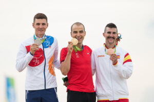 KULHAVY-SCHURTER-COLOMA, 2016 RIO OLYMPIC XC MEN'S PODIUM