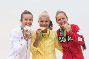 WLOSCZOWSKA-RISSVEDS-PENDREL, 2016 RIO OLYMPIC XC WOMEN'S PODIUM