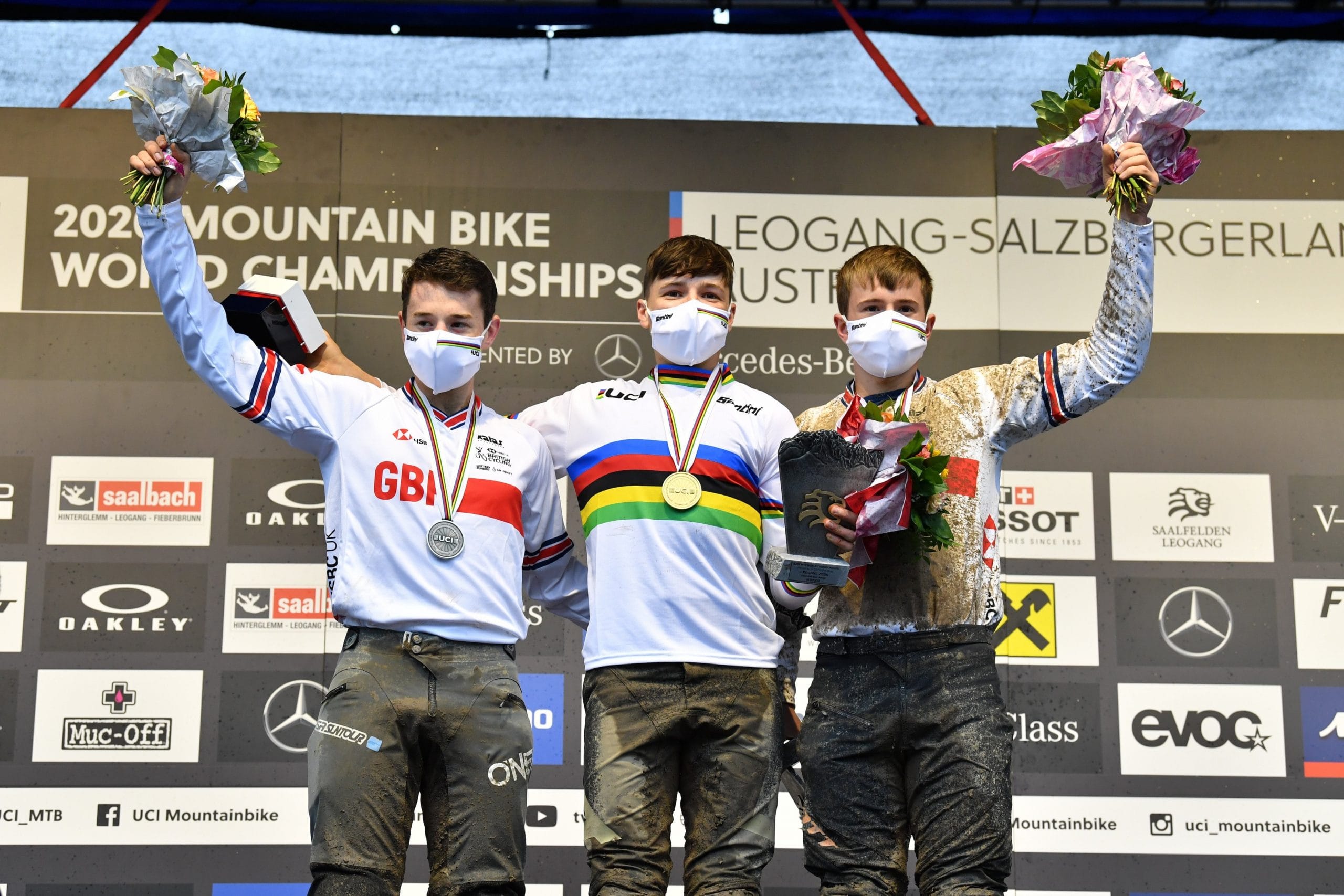 Podio mondiali juniores DH 2020 Leogang