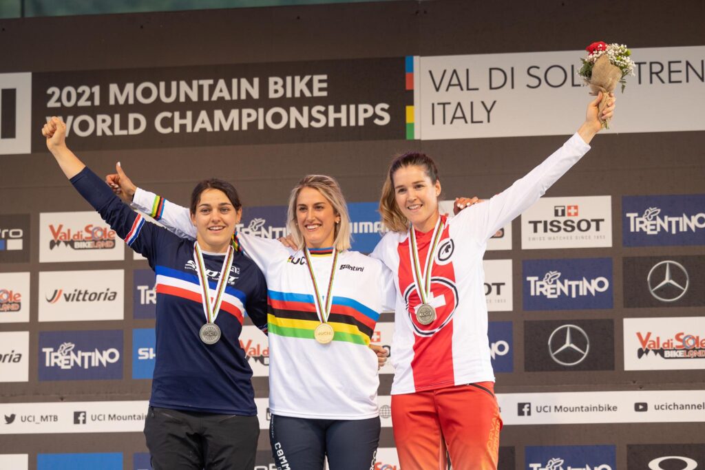 cabirou-nicole-balanche, podio world championship 2021 dh elite women