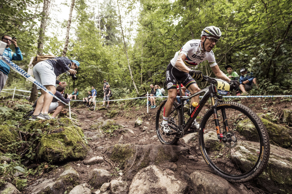 ©Bartek Wolinski Red Bull Content Pool - Julien Absalon campione del mondo 2014 durante World Cup 2015 - Val di Sole