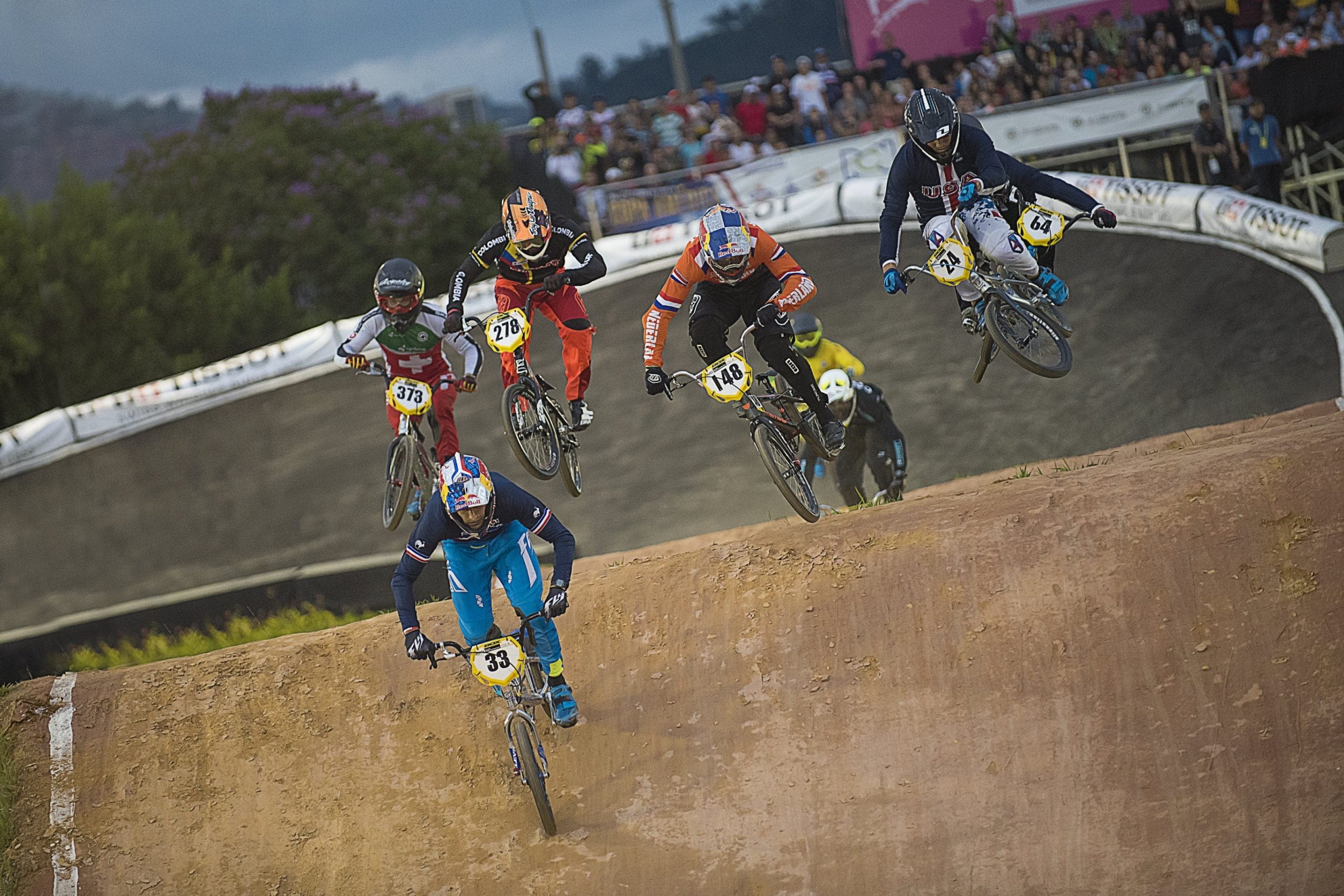 Twan Van Gendt performing during the BMX World Championship in Medellin, Colombia 2016