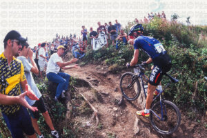 ©Malcolm Fearon - CHRISTOPHE DUPOUEY CHASES MIGUEL MARTINEZ HOUFFALIZE, BELGIUM. GRUNDIG WORLD CUP 1997