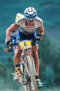 ©Malcolm Fearon - CADEL EVANS CANMORE, CANADA. GRUNDIG WORLD CUP 1998