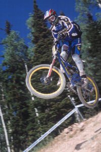 ©Malcolm Fearon - CEDRIC GRACIA TELLURIDE, USA. TISSOT MOUNTAIN BIKE WORLD CUP 2002