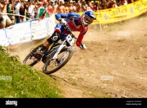 ©alamy.com - PODIO ELITE DH MEN 2008 MONDIALI VAL DI SOLE_1