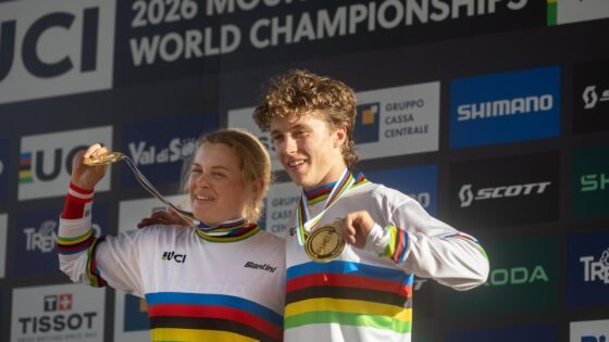 Vali Höll e Jackson Goldstone si sono confermate Campioni del Mondo di Downhill (Credits: Michele Mondini)