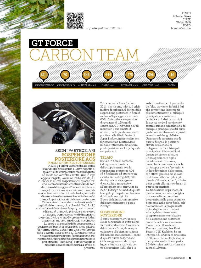 Walter Belli test GT Force