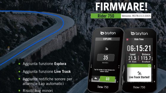 Rider 750 aggiornamento