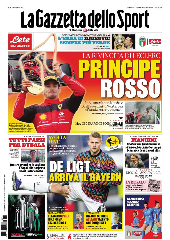 La Gazzetta dello Sport Nazionale 11 Luglio 2022_Pagina_01