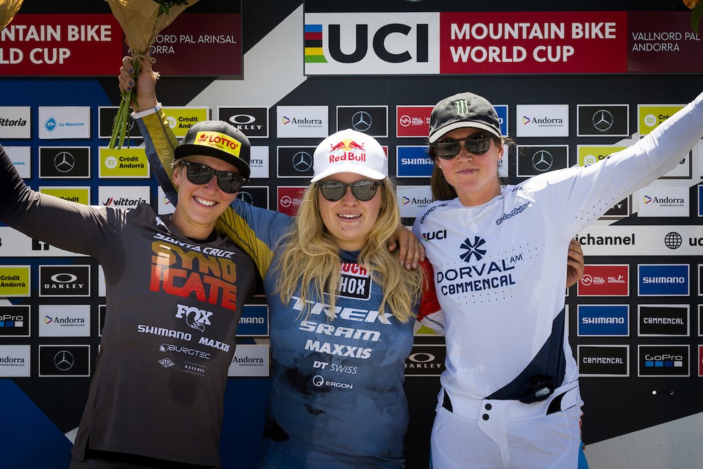 Podio Andorra DH 2022 Donne