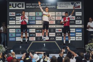 Men's Short Track World Cup podium 2022