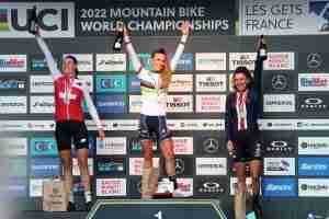 Podio Mondiali Les Gets 2022 Elite donne