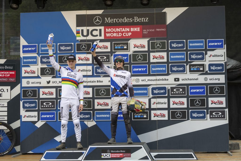 Podio Generale Coppa del Mondo DH 2022 Junior Maschile