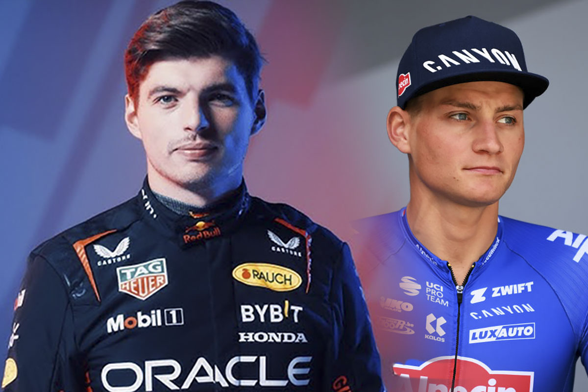 Mathieu Van der Poel e Max Verstappen