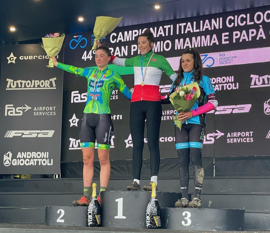 Podio U23 donne Italiani Ciclocross - foto di Giorgio De Negri