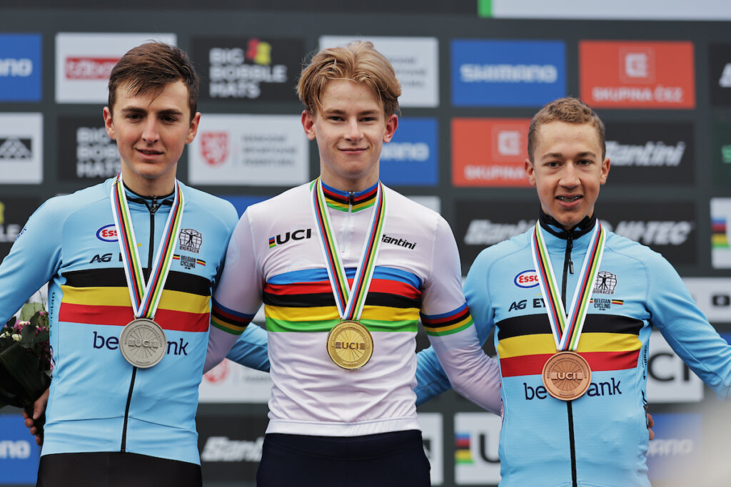 Podio U23 mondiali ciclocross 2024