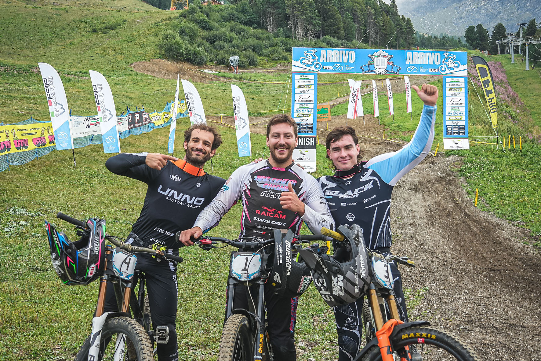 podio bormio coppa italia dh